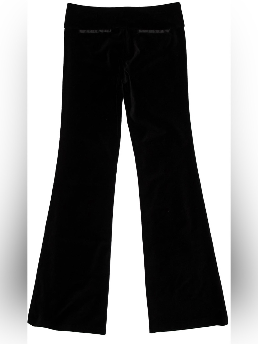 Alice and Olivia Wide Leg Black Velvet Pants